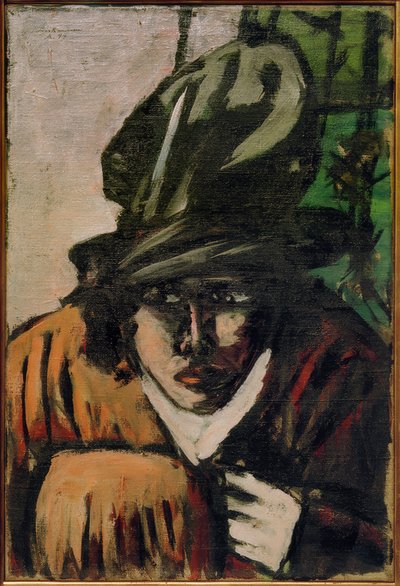 Woman with Hat and Muff by Max Beckmann