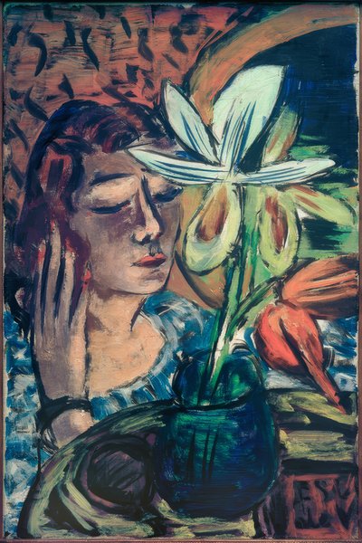 Woman with Orchid by Max Beckmann