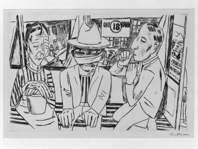 In the Tram by Max Beckmann