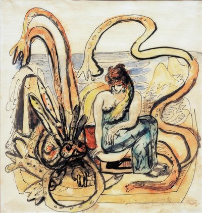 Virgin with the Monster (Woman with Merman) by Max Beckmann