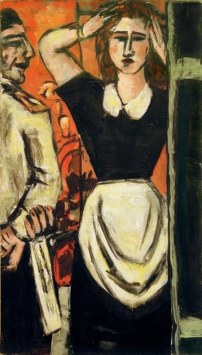 Waiter and Cloakroom Girl by Max Beckmann