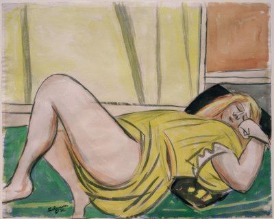 Reclining by Max Beckmann