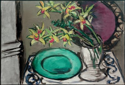 Orchids - Still Life with Green Bowl by Max Beckmann
