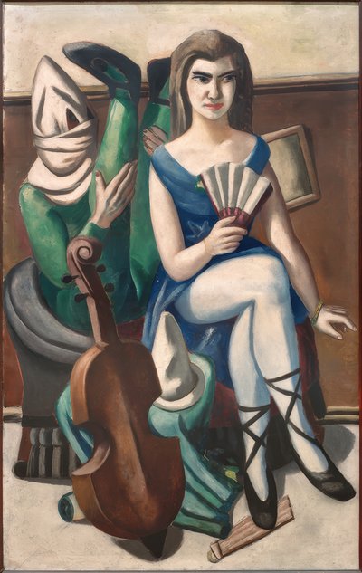 Pierrette and Clown by Max Beckmann