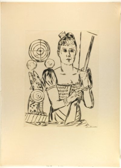 Shooting Gallery, plate four from Jahrmarkt by Max Beckmann