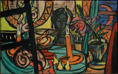Still Life with Black Plastic by Max Beckmann