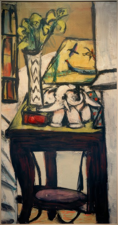 Still Life with Night Lamp by Max Beckmann