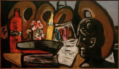 Still Life with Palettes by Max Beckmann