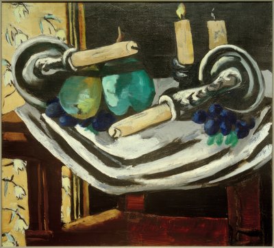 Still Life with Overturned Candles by Max Beckmann
