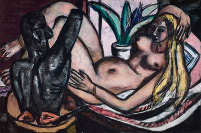 Studio (Female Nude and Sculpture) by Max Beckmann