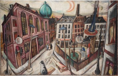 The Synagogue In Frankfurt Am Main by Max Beckmann