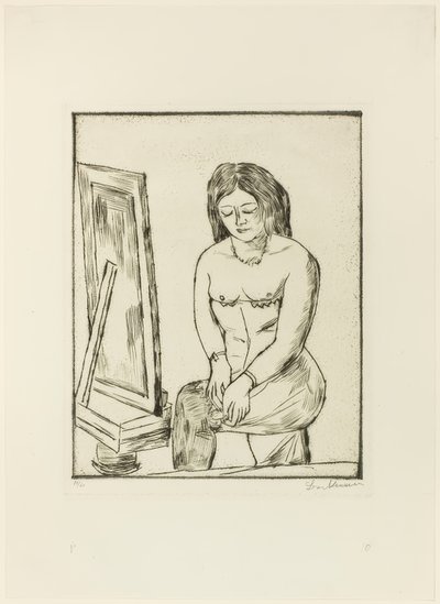 Toilette (Before the Mirror) by Max Beckmann