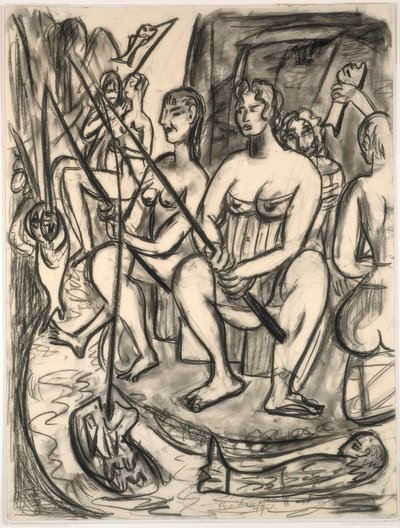 Women Fishing by Max Beckmann