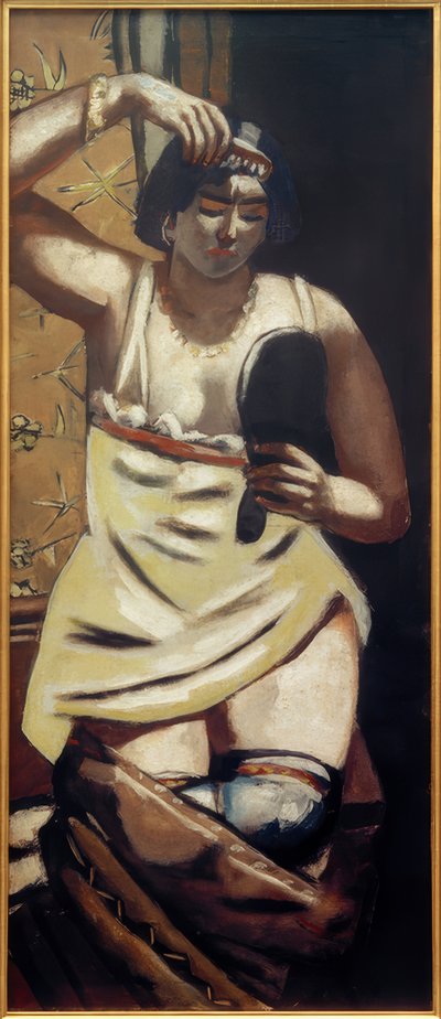 Gypsy Woman, Nude with Mirror by Max Beckmann