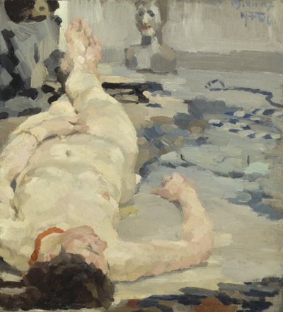 Reclining Nude by Max Feldbauer