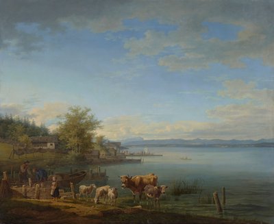East Shore of Lake Starnberg by Max Joseph Wagenbauer