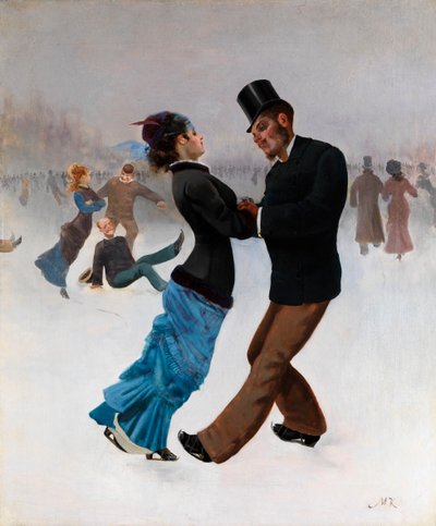 Ice Skaters by Max Klinger