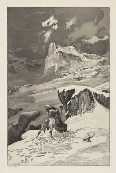 Intermezzi, Opus IV, Bl. 5: Fighting Centaurs by Max Klinger