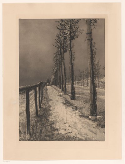 Country road in the rain by Max Klinger