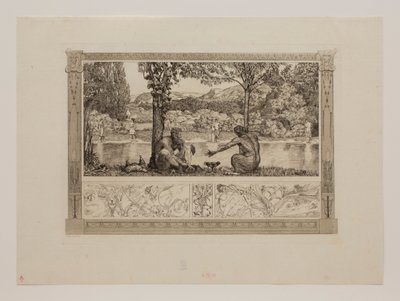 Narcissus and Echo I by Max Klinger