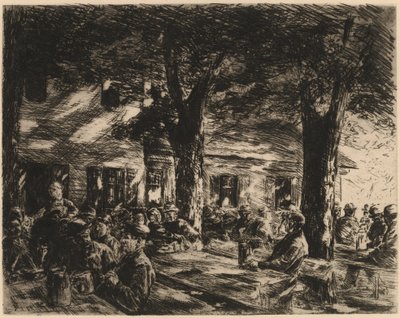 A Tavern Garden in Rosenheim by Max Liebermann