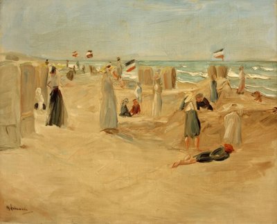 On the Beach of Noordwijk by Max Liebermann