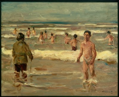 Boys Bathing in the Sea by Max Liebermann