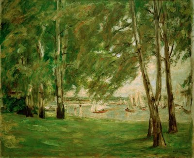 Birches on the Shore of Wannsee Facing East by Max Liebermann