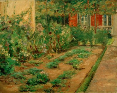 Flowering Shrubs at the Garden House Facing Northeast by Max Liebermann