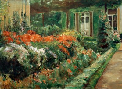 Flowering Perennials at the Garden Cottage Facing East by Max Liebermann