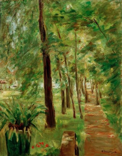 The Birch Avenue in Wannsee Garden Facing East by Max Liebermann