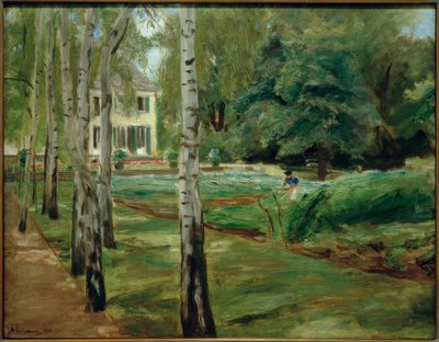 The Birch Avenue in Wannsee Garden Facing West by Max Liebermann
