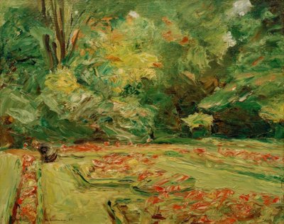 The Flower Terrace in Wannsee Garden Facing North by Max Liebermann