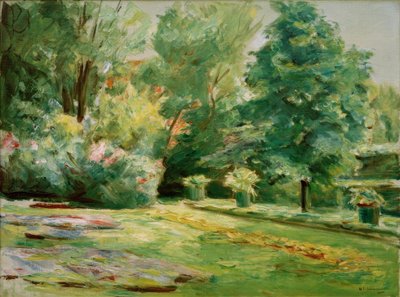 The Flower Terrace in Wannsee Garden Facing Northeast by Max Liebermann