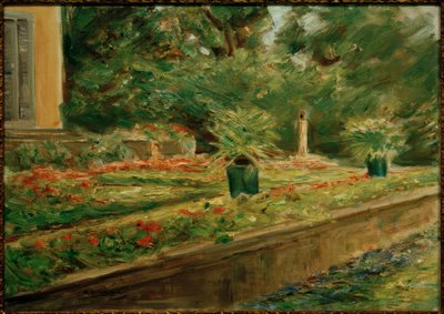 The Flower Terrace in the Wannsee Garden Facing Northwest by Max Liebermann
