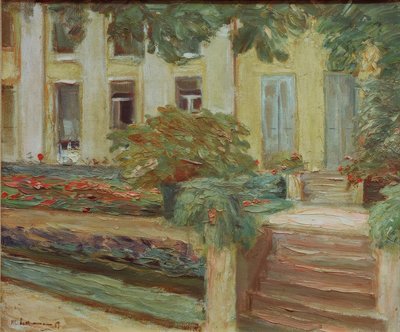 The Flower Terrace in Wannsee Garden Facing Southwest by Max Liebermann