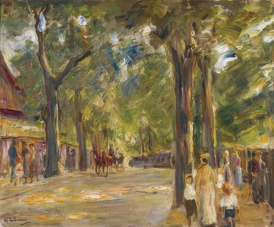 The Great Seestrasse in Wannsee with Walkers by Max Liebermann