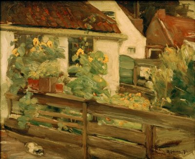 Garden with Sunflowers by Max Liebermann