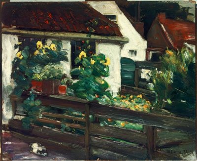 Garden with Sunflowers by Max Liebermann