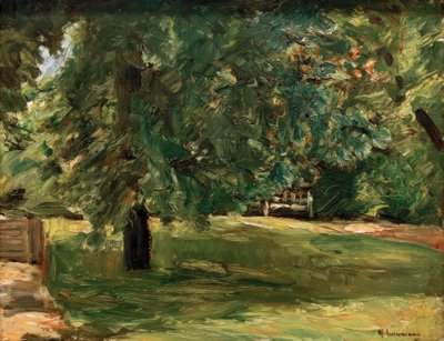 Garden Bench under the Chestnut Tree in Wannsee Garden by Max Liebermann