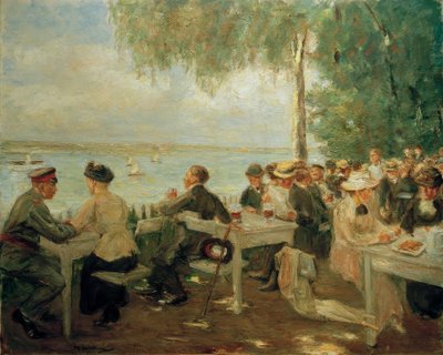Garden Restaurant on the Havel – Nikolskoe by Max Liebermann