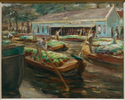 Vegetable Market in Delft by Max Liebermann