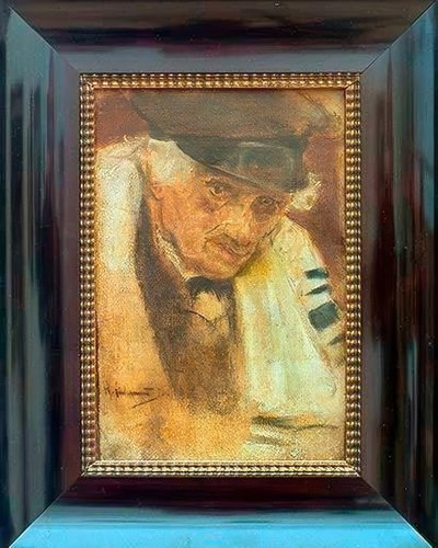 Jew in Prayer Shawl by Max Liebermann