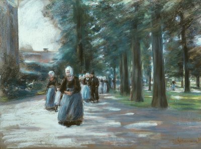Going to Church in Laren by Max Liebermann