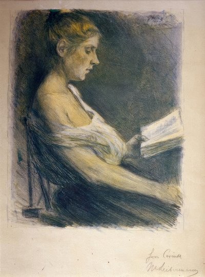 Reading Girl by Max Liebermann