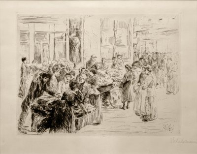 From the Jewish Quarter in Amsterdam, Cart Trade by Max Liebermann