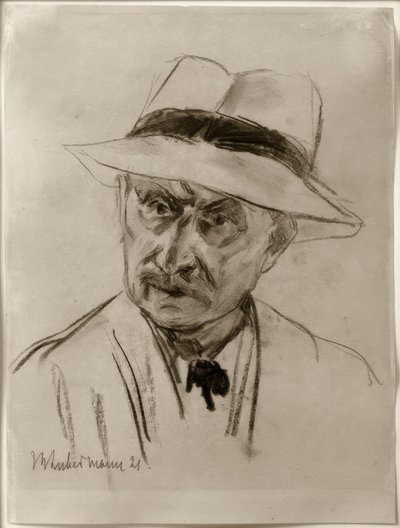 Self-Portrait with Panama Hat by Max Liebermann