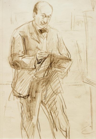 Max Liebermann / Self-Portrait, Drawing by Max Liebermann