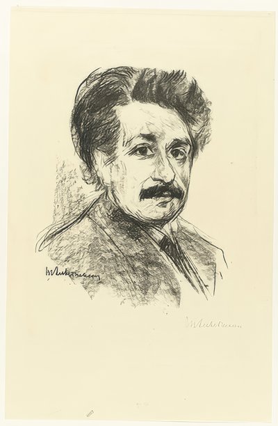 Portrait of Albert Einstein. 1925 by Max Liebermann