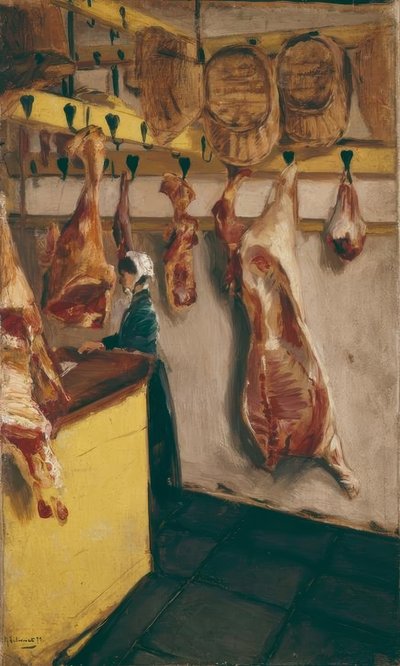Butcher Shop in Dordrecht by Max Liebermann